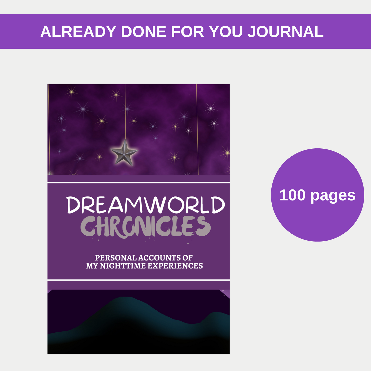 Dreamworld Chronicles Dream Journal for KDP Amazon & The Book Patch