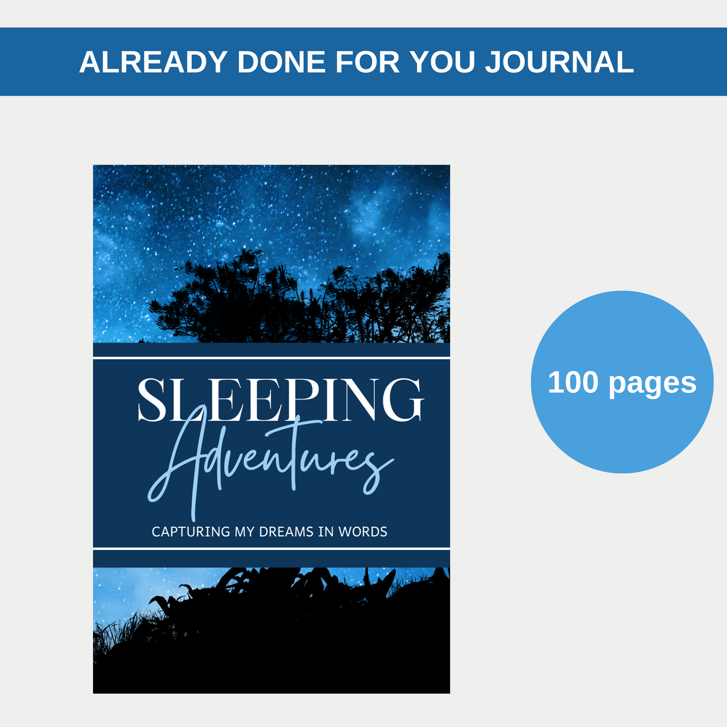 Sleeping Adventures Dream Journal for KDP Amazon & The Book Patch