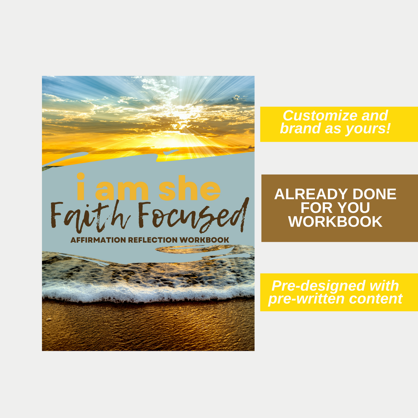 I AM She - Faith Focused Affirmation Reflection Workbook - Use as a lead magnet, digital product or challenge.