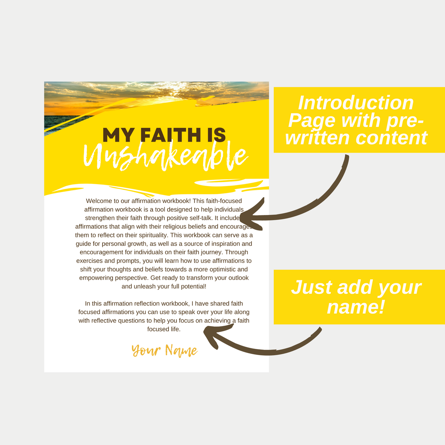 I AM She - Faith Focused Affirmation Reflection Workbook - Use as a lead magnet, digital product or challenge.