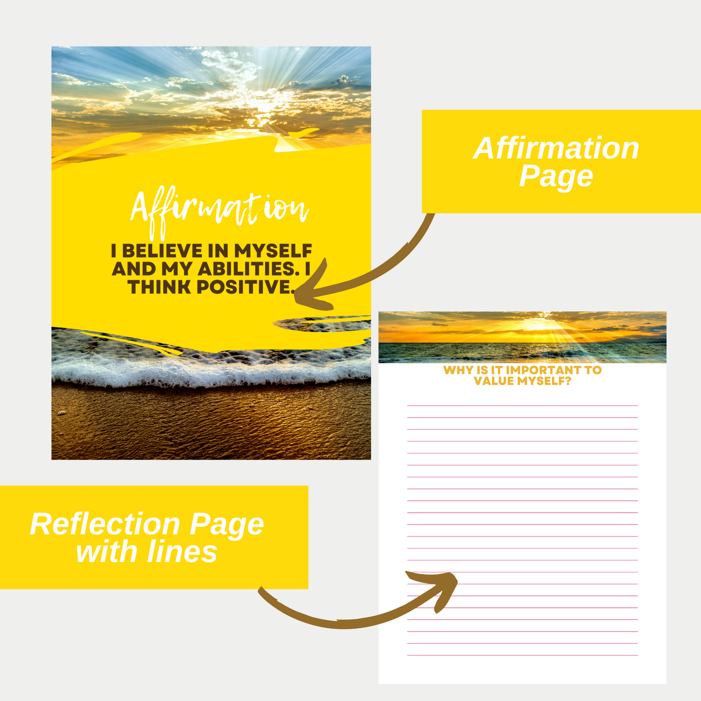 I AM She - Faith Focused Affirmation Reflection Workbook - Use as a lead magnet, digital product or challenge.