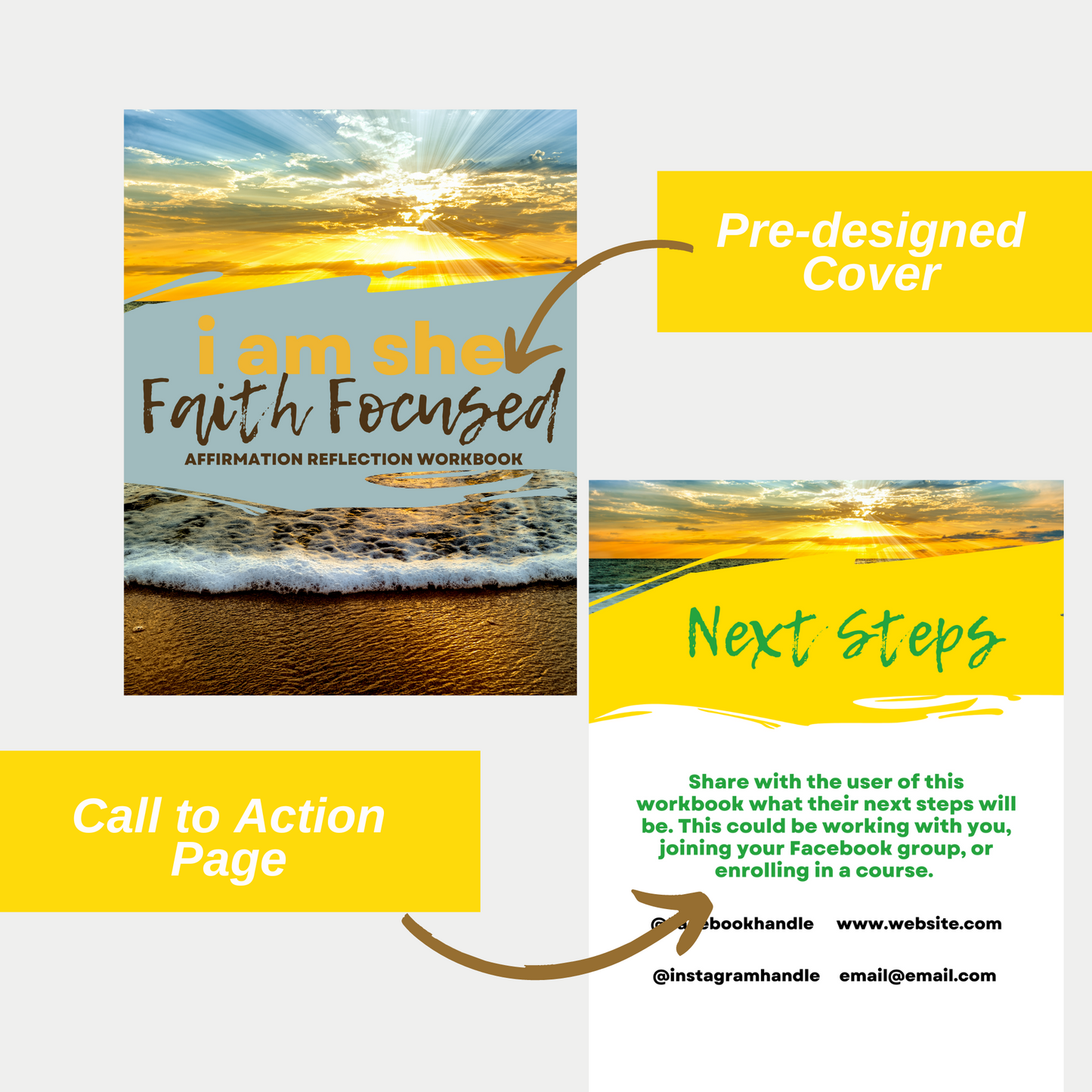 I AM She - Faith Focused Affirmation Reflection Workbook - Use as a lead magnet, digital product or challenge.