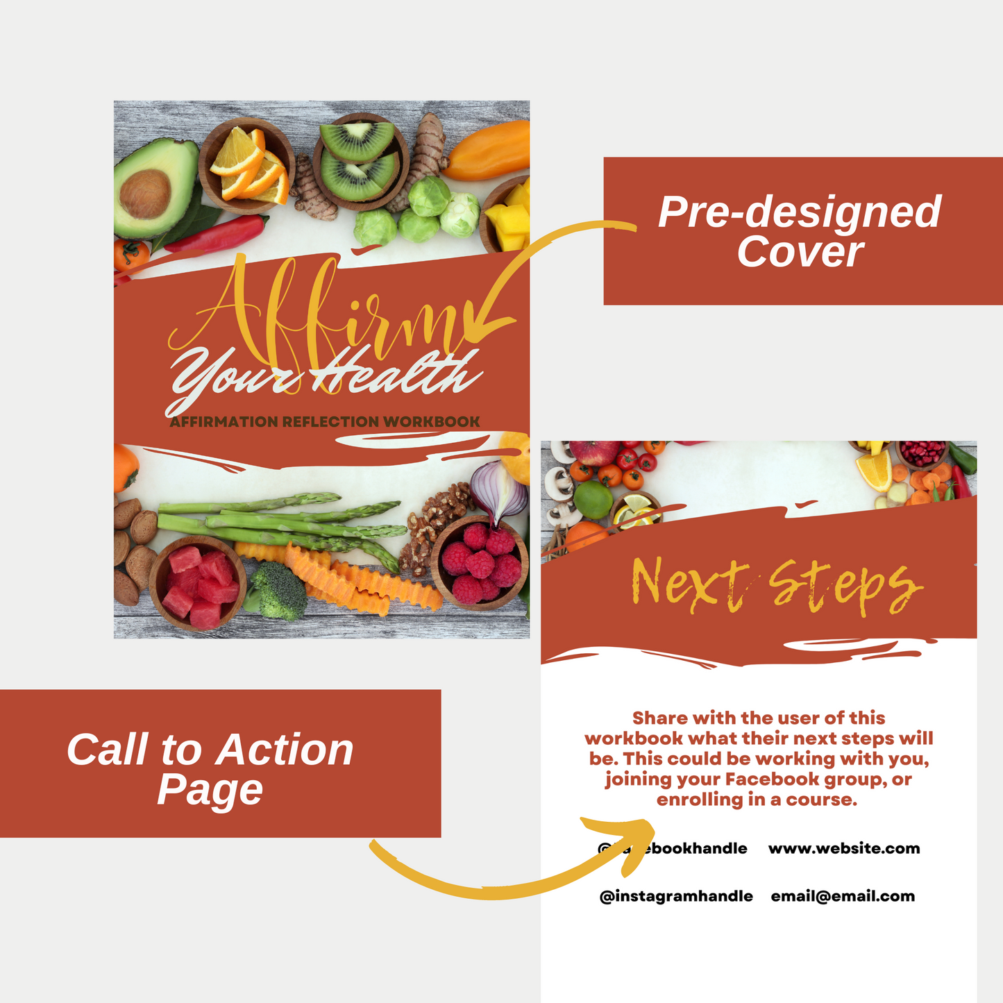 Affirm Your Health Affirmation Reflection Workbook - Use as a lead magnet, digital product or challenge.