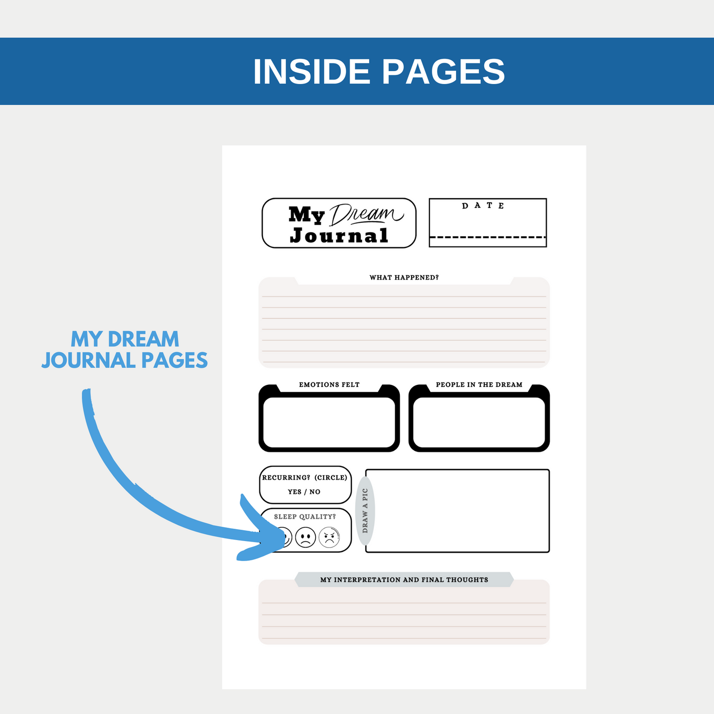 Sleeping Adventures Dream Journal for KDP Amazon & The Book Patch