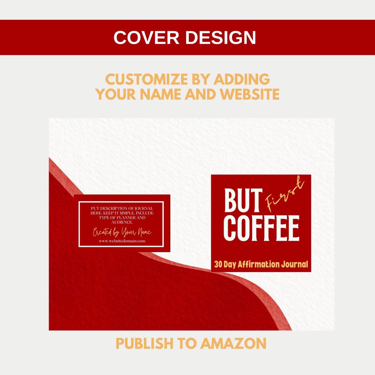 But First... COFFEE 30 Day Affirmation Journal for KDP Amazon & The Book Patch