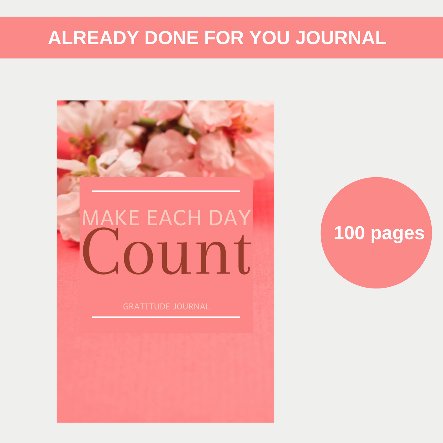Make Each Day Count Gratitude Journal for KDP Amazon & The Book Patch