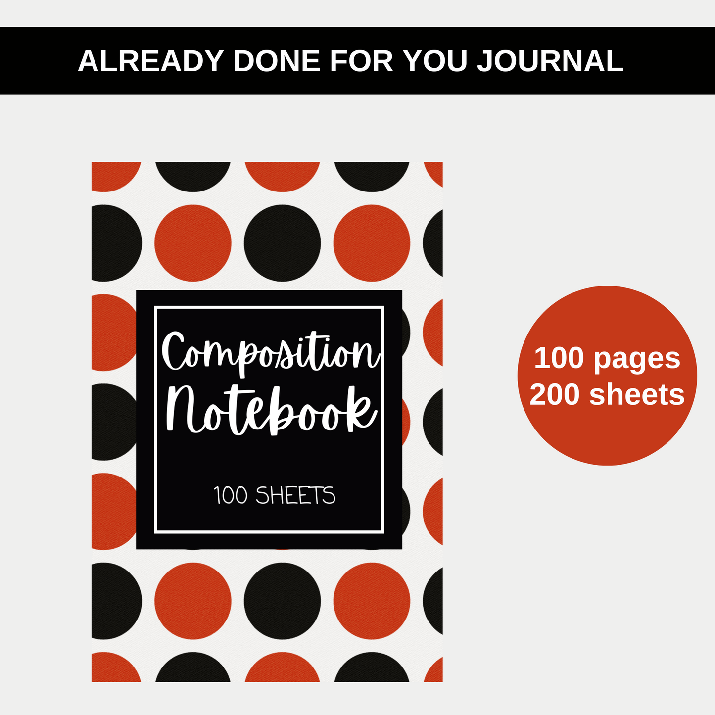 Wide Rule 100 Sheets / 200 Pages Notebook for KDP Amazon & The Book Patch