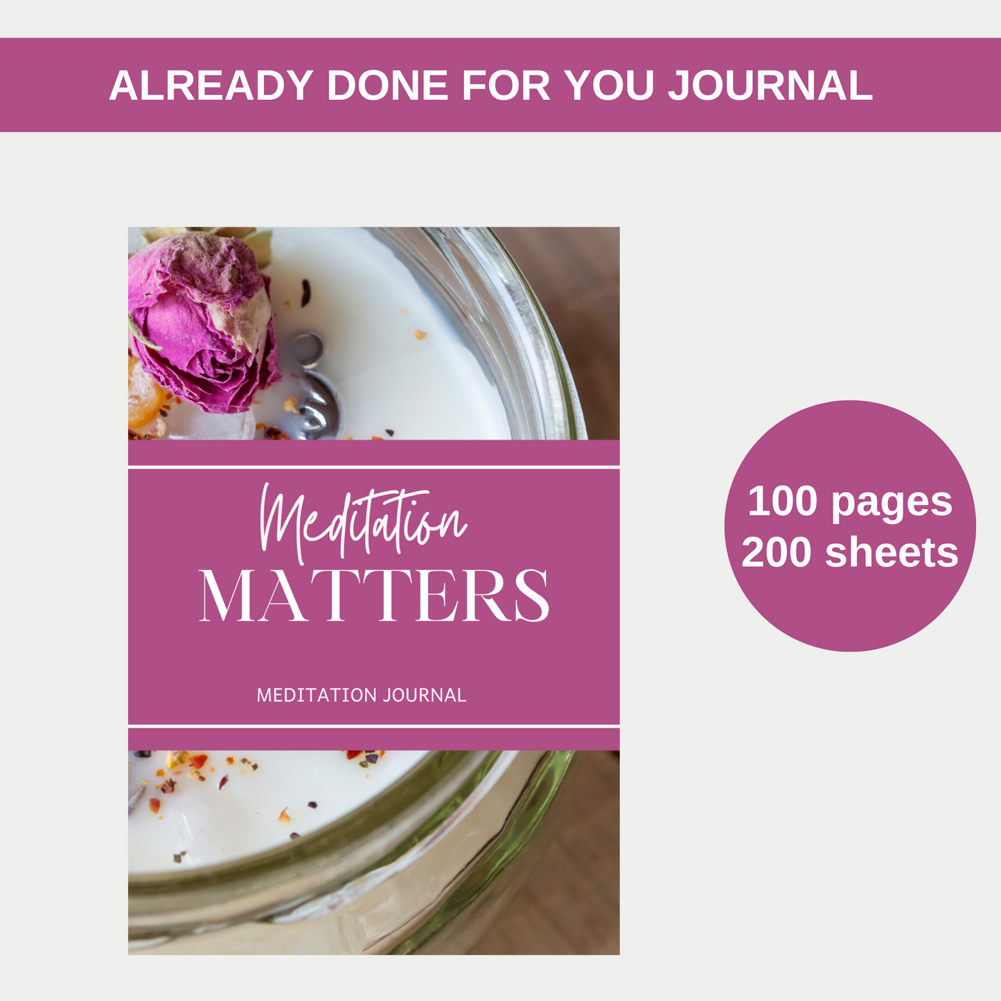 Mediation Matters Meditation Journal for KDP Amazon & The Book Patch