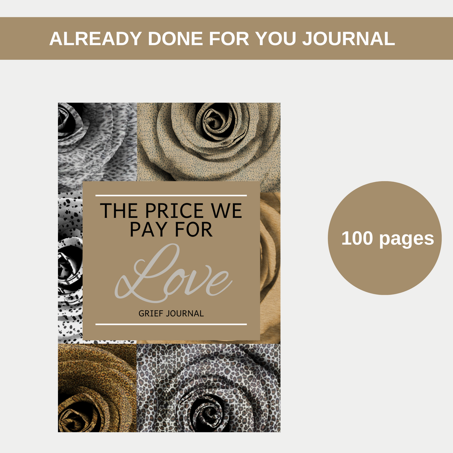 The Price We Pay For Love Grief Journal for KDP Amazon & The Book Patch