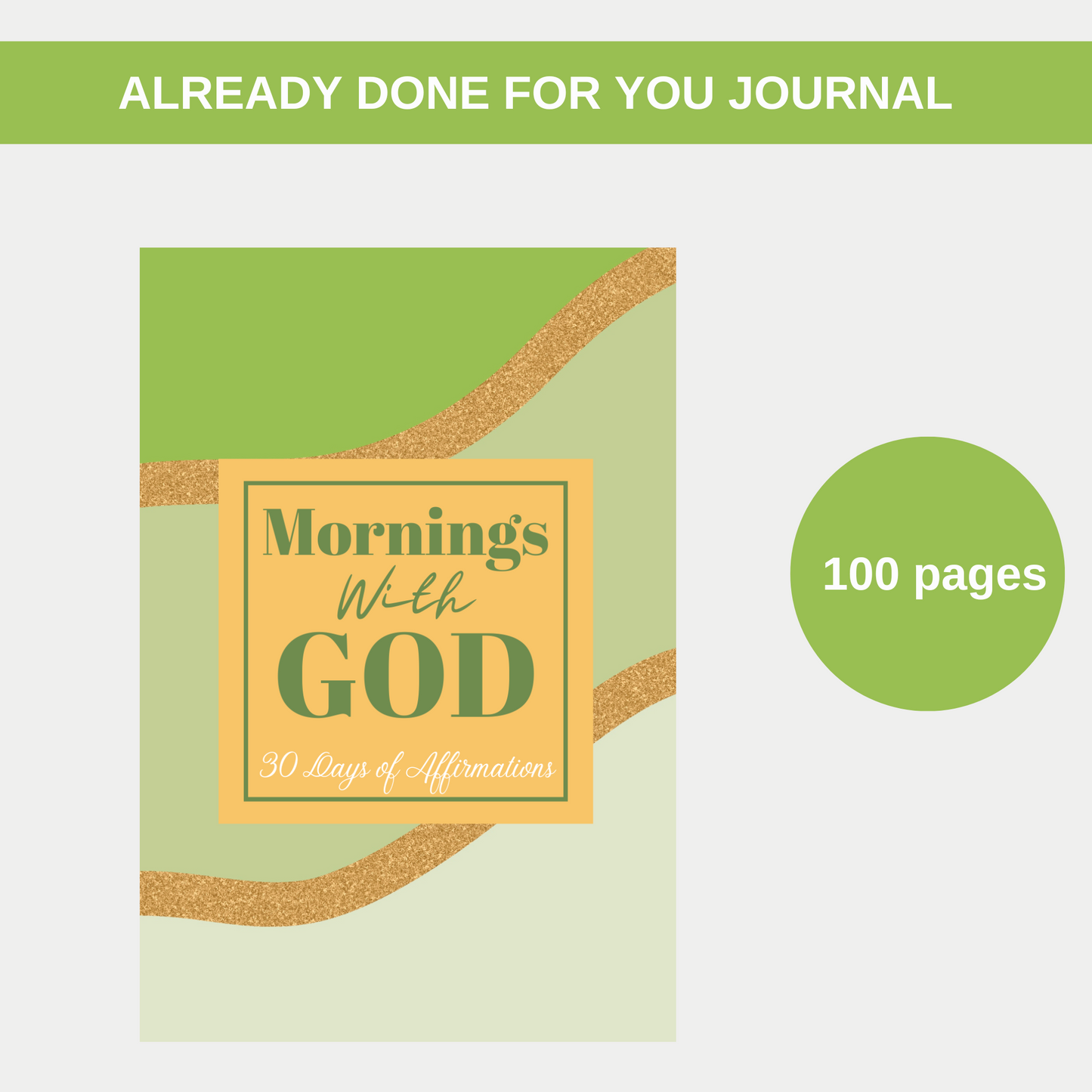 Mornings With God 30 Days of Affirmations Journal for KDP Amazon & The Book Patch