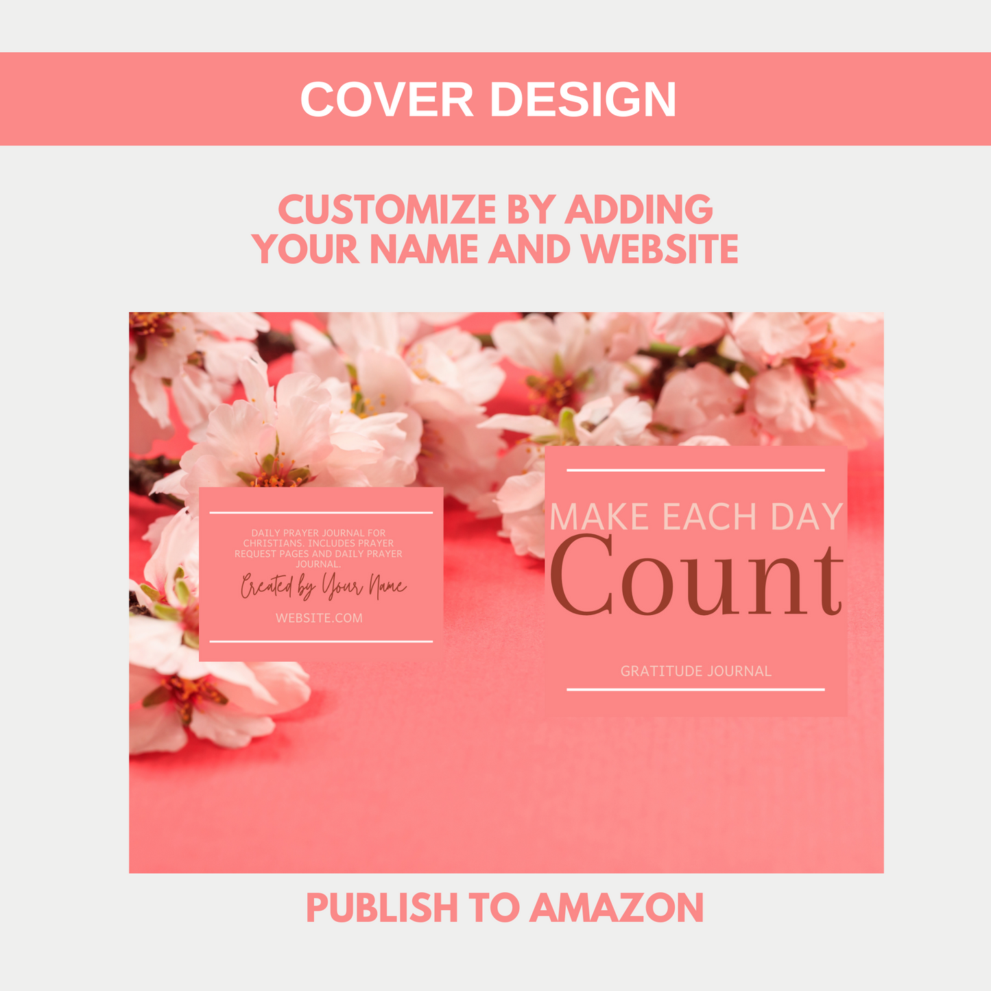 Make Each Day Count Gratitude Journal for KDP Amazon & The Book Patch