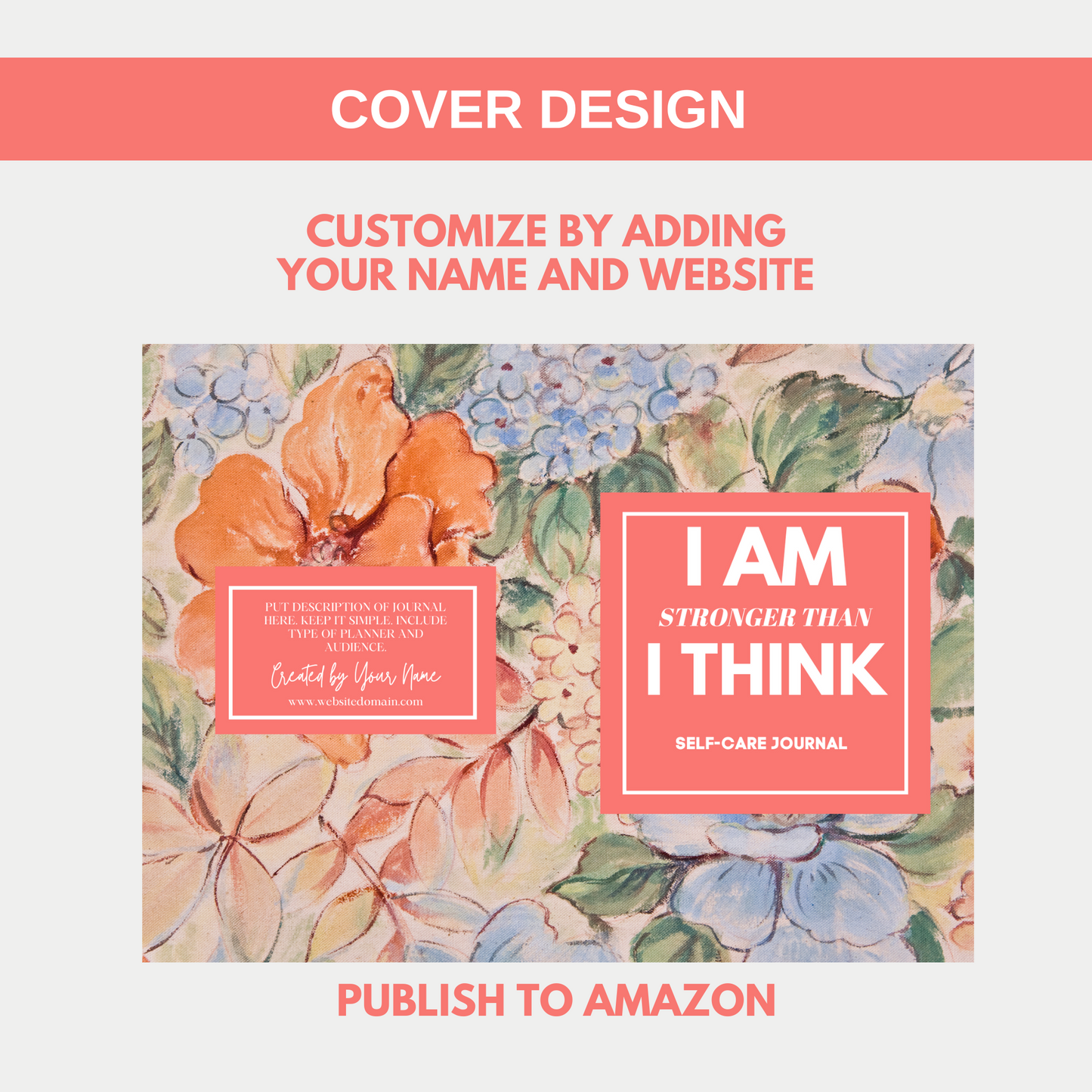 I AM Stronger Than I Think Self-Care Journal for KDP Amazon & The Book Patch