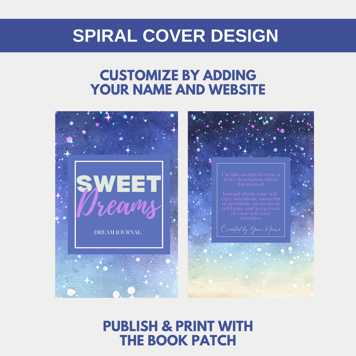 Sweet Dreams Dream Journal for KDP Amazon & The Book Patch