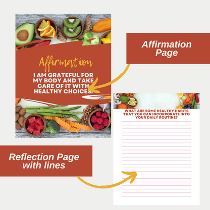 Affirm Your Health Affirmation Reflection Workbook - Use as a lead magnet, digital product or challenge.