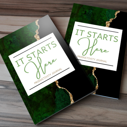 It Starts Here Productivity Journal for KDP Amazon & The Book Patch