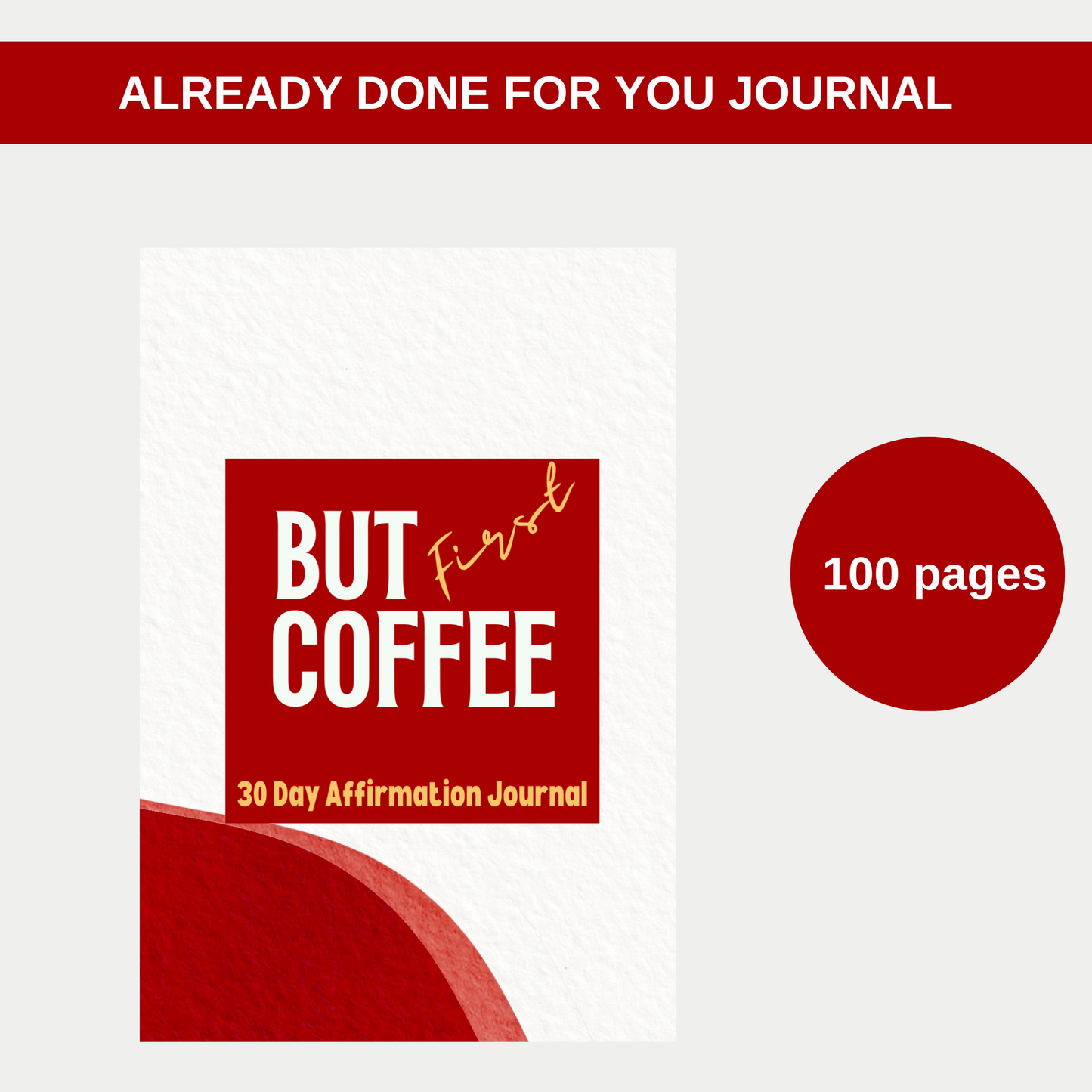 But First... COFFEE 30 Day Affirmation Journal for KDP Amazon & The Book Patch