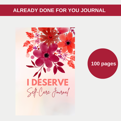 I Deserve Self-Care Journal for KDP Amazon & The Book Patch