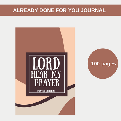 LORD Hear My Prayer - Prayer Journal for KDP Amazon & The Book Patch